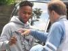 TARGET: Sterling after his medical at Manchester City yesterday